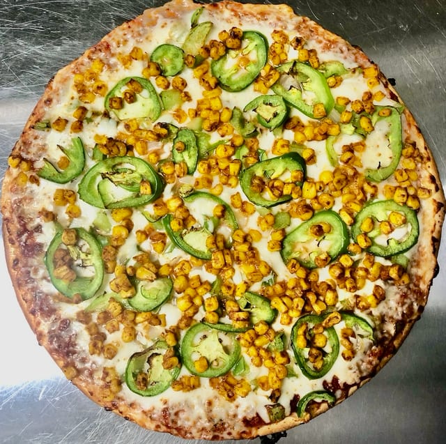 Corn Masala Pizza.