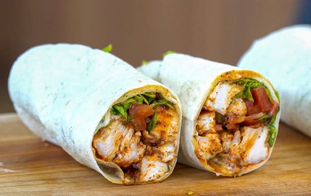 Butter Chicken Wrap.