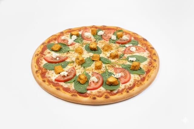Greek Chicken Delight Pizza.